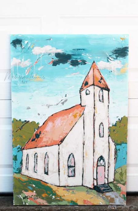 Your Goodness Chases Me Acrylic Church Painting