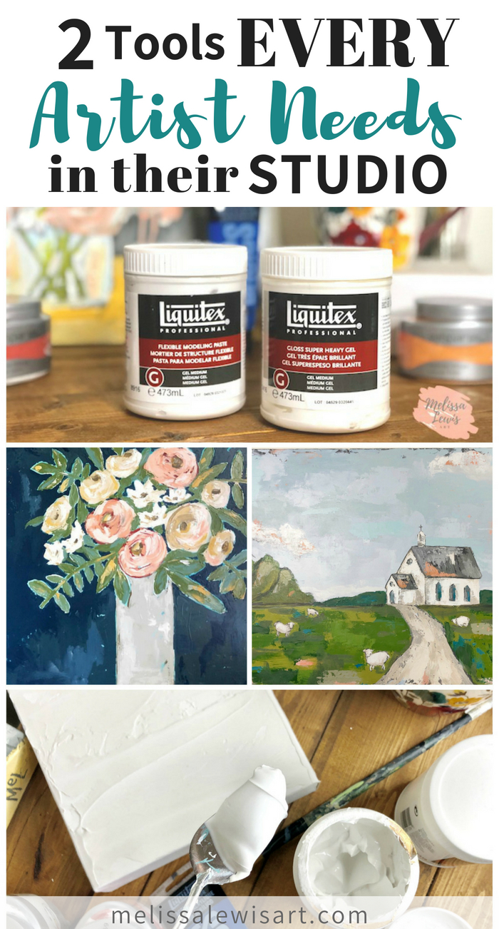 2 Tools Every Artist Needs In Their Studio to help you achieve that textured art and oil painting look by artist Melissa Lewis