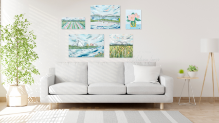 Summer in Memphis Series Collection painting on canvas wall art hanging